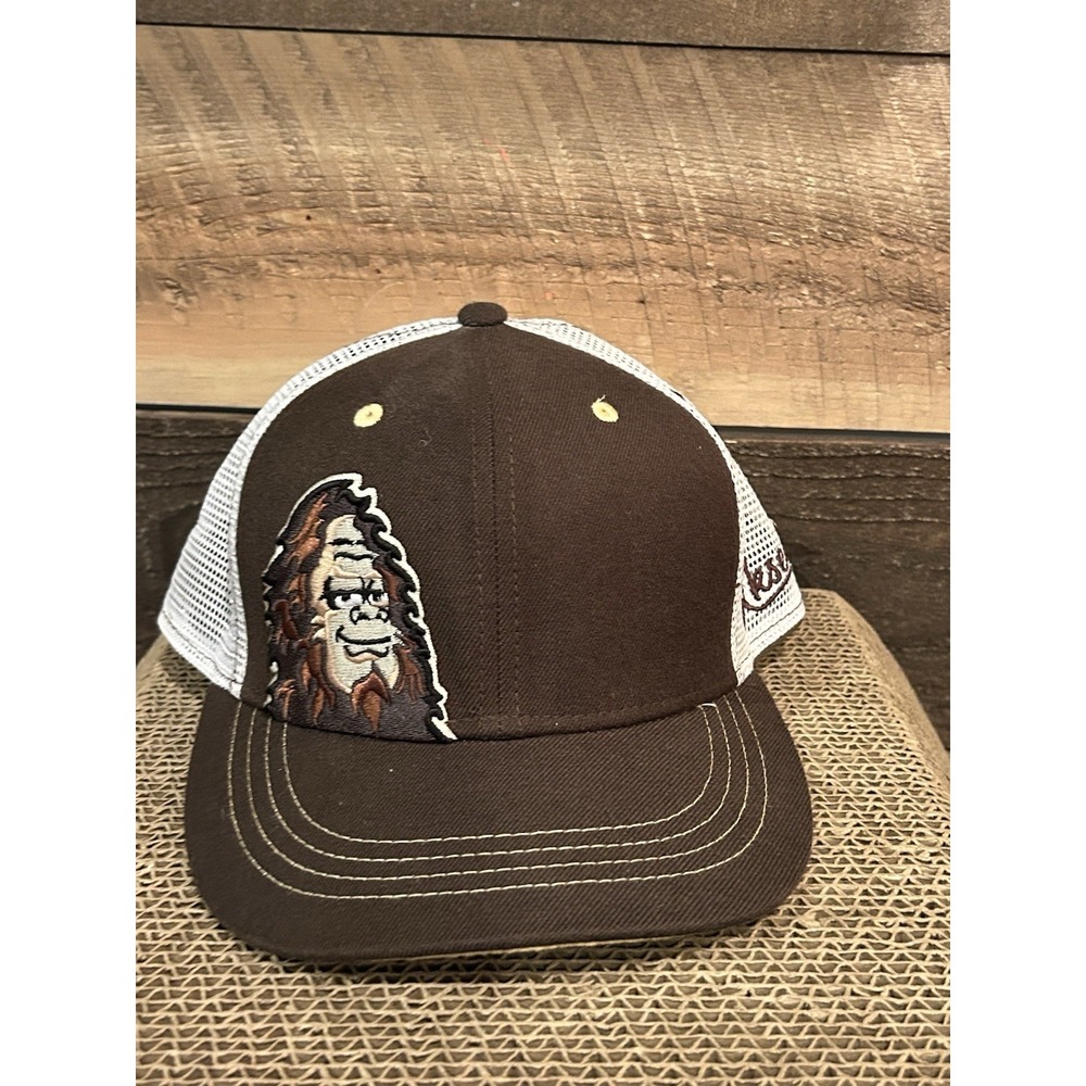 Aksels Hat Mesh SnapBack Brown White‎ Mesh Bigfoot Adult Trucker Hat